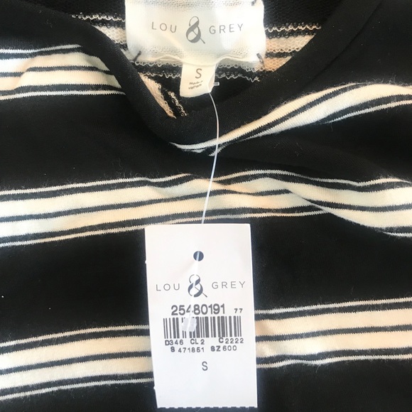 Lou & Grey NWT black & white stripe tank top - Picture 5 of 6